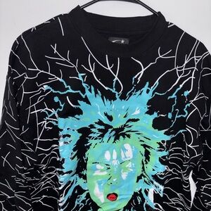 Graphic Long Sleeve Tee - Black